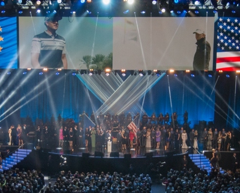 The players and their wives are introduced to the audience. Photo courtesy of DF Concerts