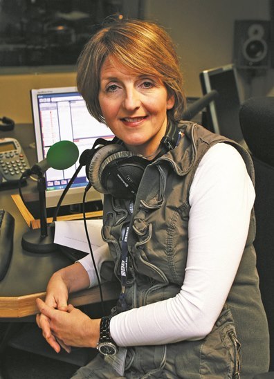 Kaye in her days as a BBC Broadcaster