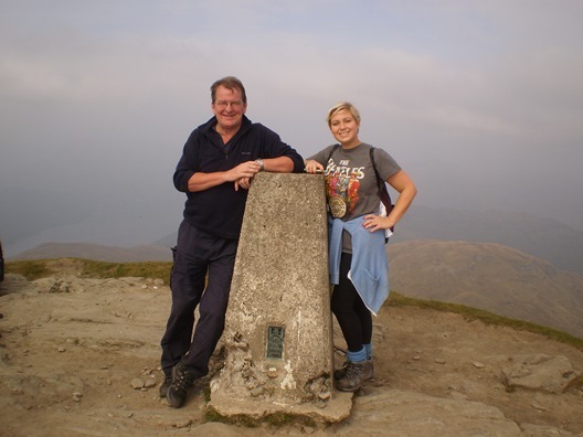 Garry and Mel from The Scots Mag at the top of Ben Lomond