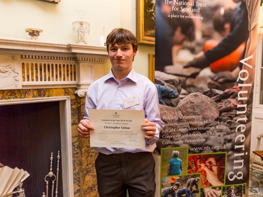 Chris Linton from House of Dun, one of the National Trust for Scotland's Volunteers of the Year 2014