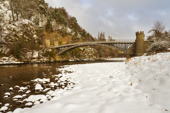 The Telford Bridge across The Spey at Craigellachie