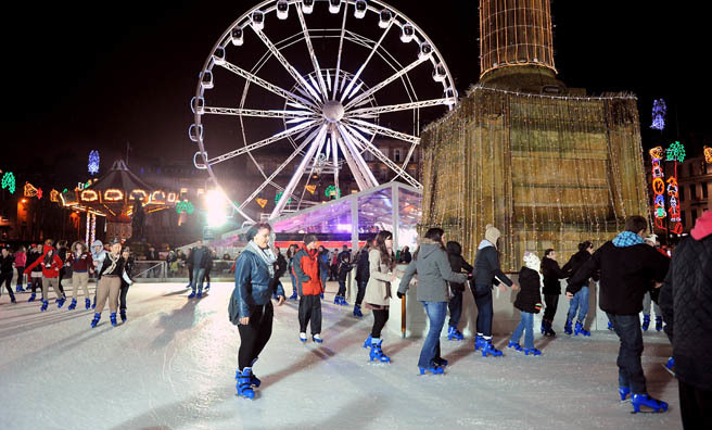 Skate under the stars with Glasgow's outdoor ice rink