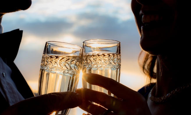 A toast to love on board The Royal Yacht Britannia