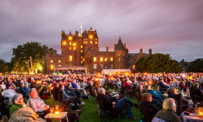 Glamis Castle provides a spectacular backdrop to Glamis Prom