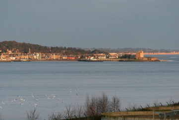 Looking across the estuary to Broughty Ferry