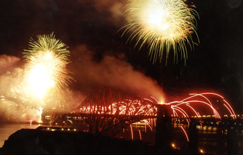 Fireworks announce the start of official centenary celebrations in 1990!