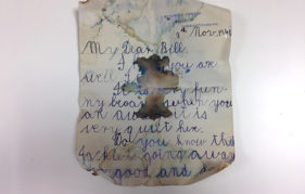 The 70-year-old letter clearly shows a child's handwriting
