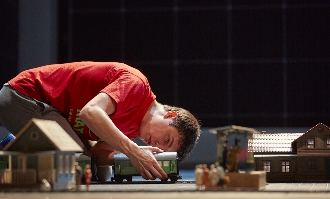 Joshua Jenkins (Christopher) in the Curious Incident of the Dog in the Night Time. Photo by Brinkhoff M + Agenberg