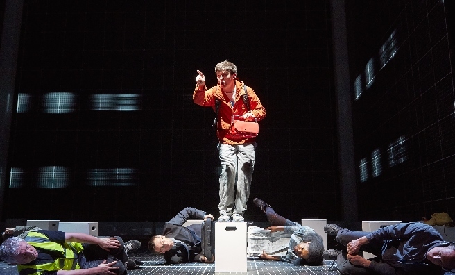 Joshua Jenkins (Christopher) in the Curious Incident of the Dog in the Night Time. Photo by Brinkhoff M + Agenberg