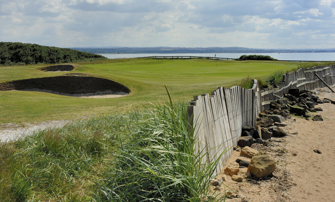 8th green of Kilspindie Golf Course, part of East Lothian's Golf Coast!
