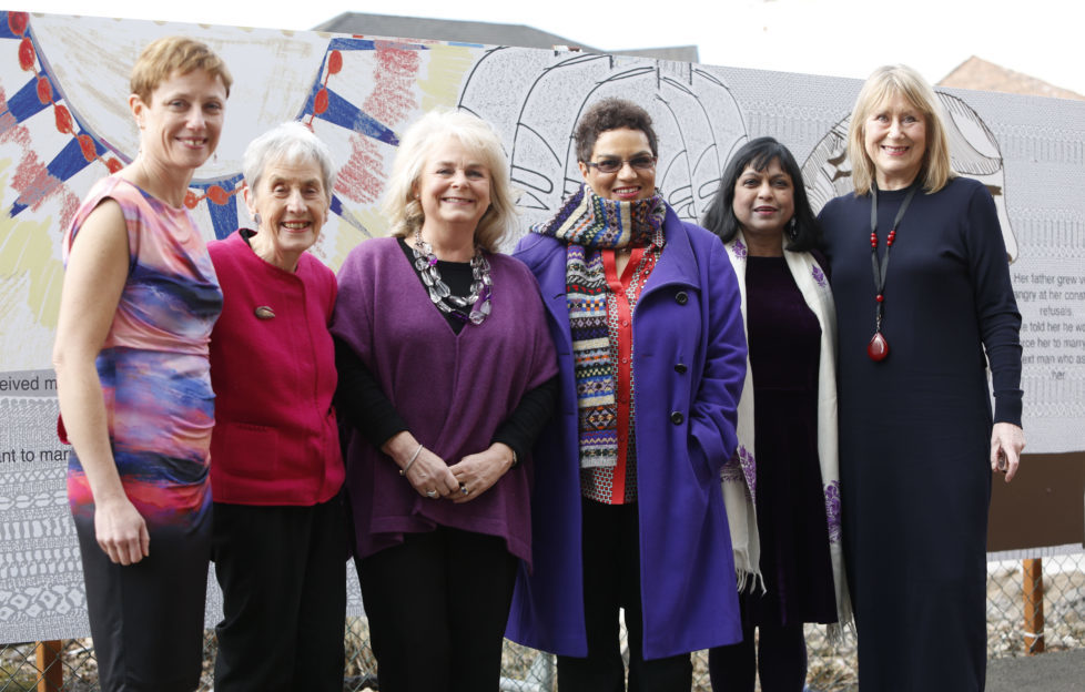 Some of the 2015 inductees, from left: Professor Rebecca Lunn, Dr Doris Littlejohn, Mary Dowell sister of The Rt Hon Dame Elish Angiolini DBE QC, Jackie Kay MBE , Bashabi Fraser and Dr Anne Lorne Gillies.