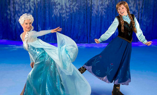 anna and elsa ice skating game