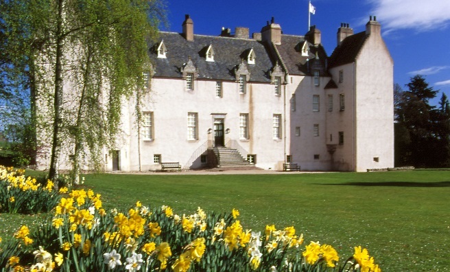 Drum Castle in spring.