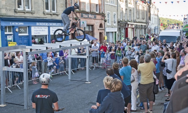 Bike stunt displays are one of the many exciting events at the Selkirk BIke Festival. Photo by Ian Linton