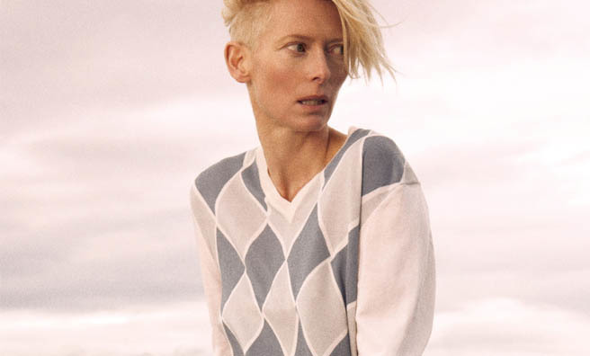 Tilda Swinton in Pringle Scotland, 2010. Image: Ryan McGinley