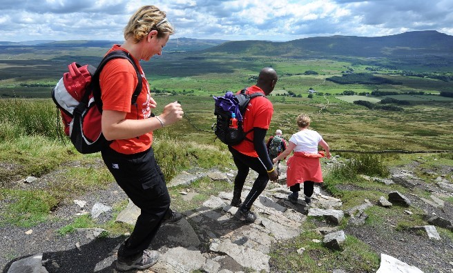 Fundraisers on another BHF Hike