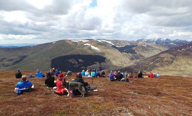 Lunchtime view from near the summit of Ben Gulabin.