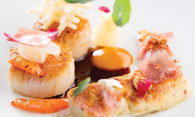 Rocca's Roasted Ardnamurchan Scallops, Blood Orange, Chicory & Hazelnuts - how good does that look?!