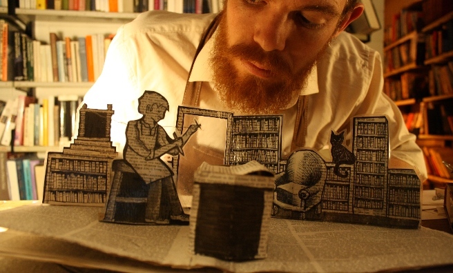 The Bookbinder - a captivating tale featuring pop-up books and puppets. Photo by Stephen Coulter 4 Assembly