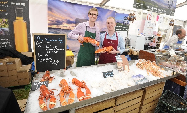 One of the stalls in the Food Hall at the GWCT Scottish Game Fair