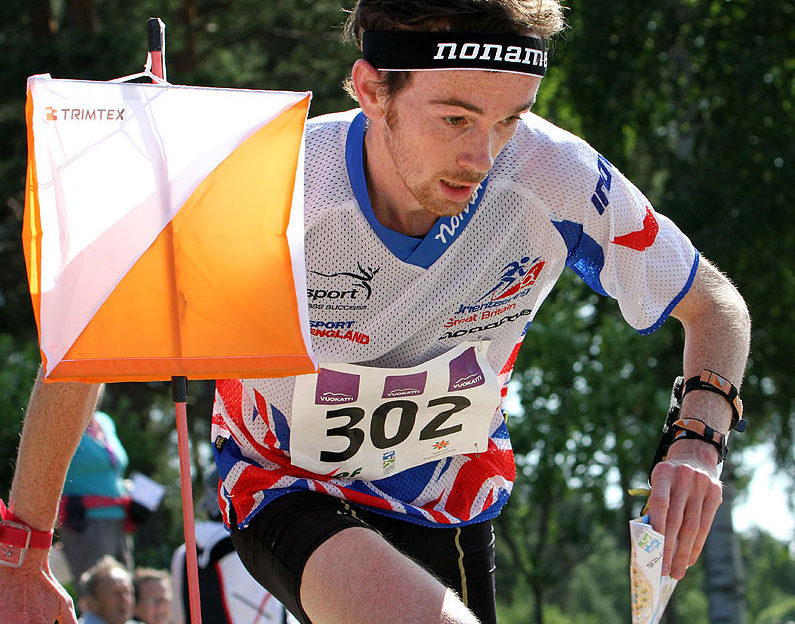 Scott Fraser runs to a check point for his Silver Medal in the 2013 World Championships