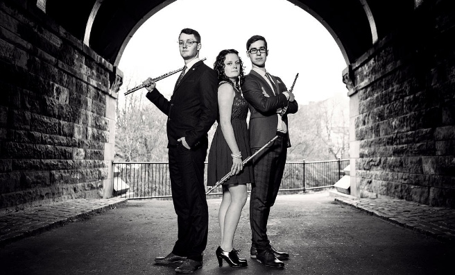 Champagne Flutes - a vibrant flute trio from Glasgow who are actively involved in the Live Music Now Scotland Scheme.