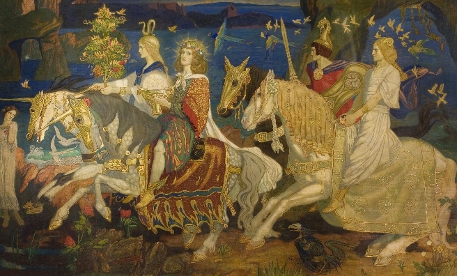 Riders of the Sidhe - John Duncan's 1911 painting of the Fairies who inhabited the Celtic Otherworld. Copyright Dundee City Council