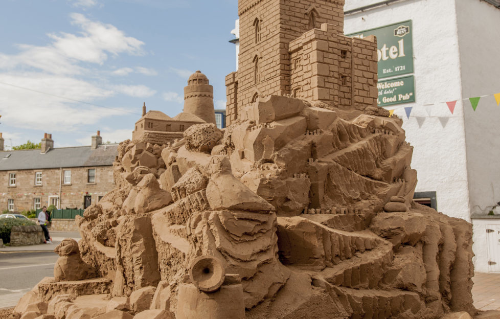 The intricate Isle of May sand sculpture from 2013