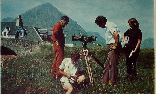 Tom Weir at Kingshouse, Argyll with the Weir's Way camera crew