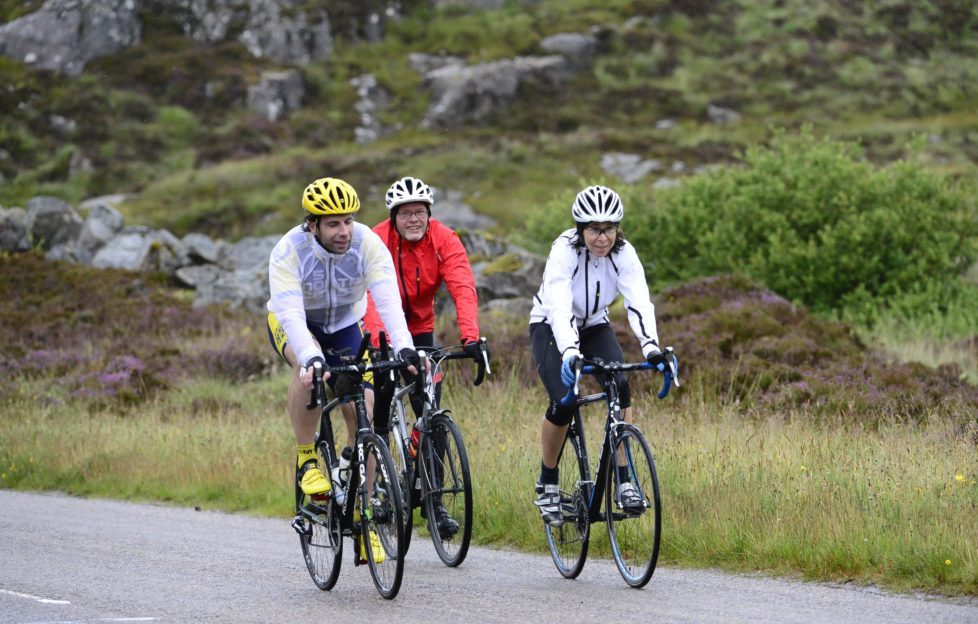 Some travelling companions joined in his lonely cycle by Little Guinard. Pic: Steve Arkley
