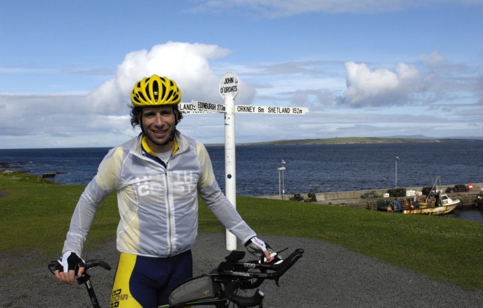 At John o' Groats and onto the final leg of the journey. Pic: Steve Arkley