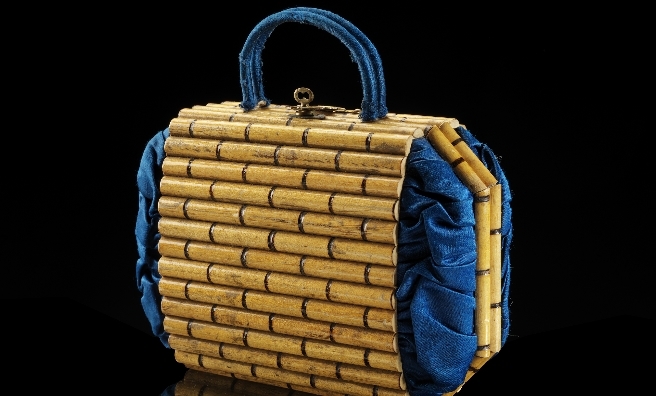 A highly fashionable blue bag from 1856. Photo copyright CSG CIC Glasgow Museums Collection