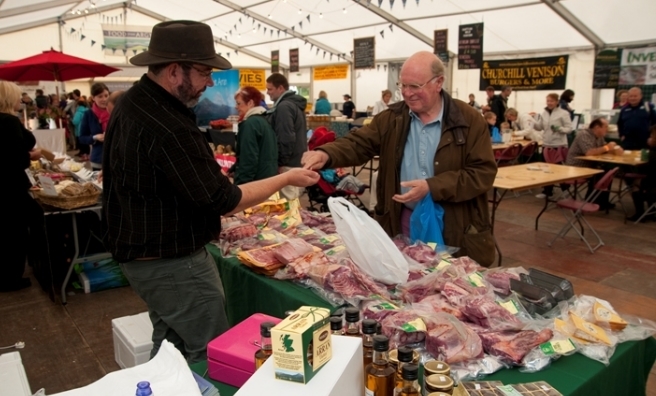 Local produce plays a starring role in the food tent