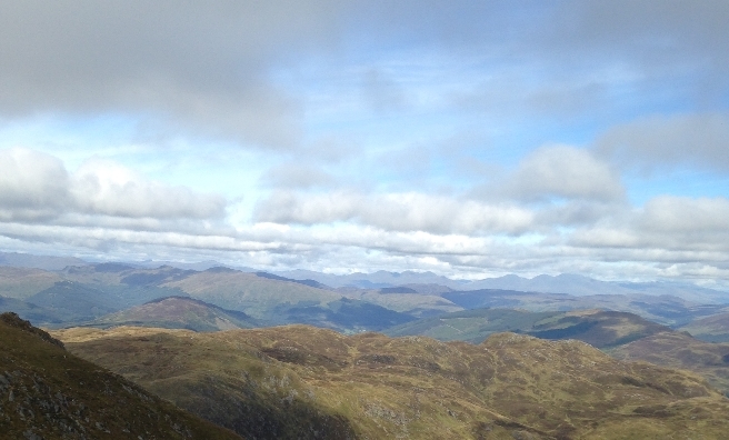 One of the many outstanding views from the top of Ben Ledi.