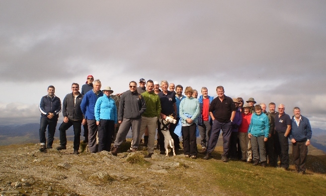 The Scots Mag crew at the top of Ben Ledi. Another fabulous Take A Hike!