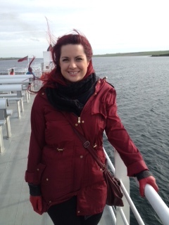 Alice McKay, Assistant Stage Manager, enjoys the ferry ride