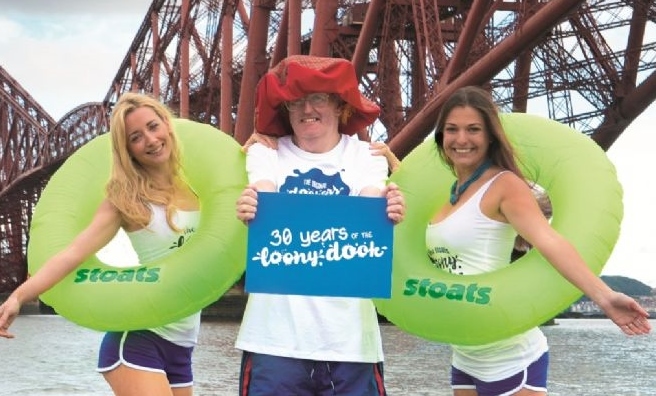 Just what you need the morning after the Hogmanay before - Stoats Loony Dook at Queensferry!