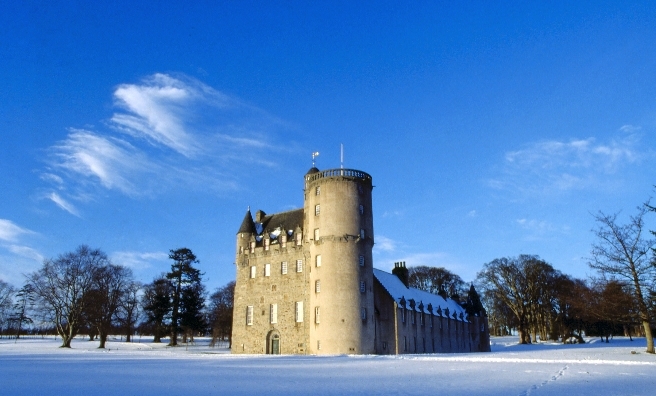 Castle Fraser, scene of a Candy Cane Christmas Party on December 12 & 13. Photo courtesy of National Trust for Scotland