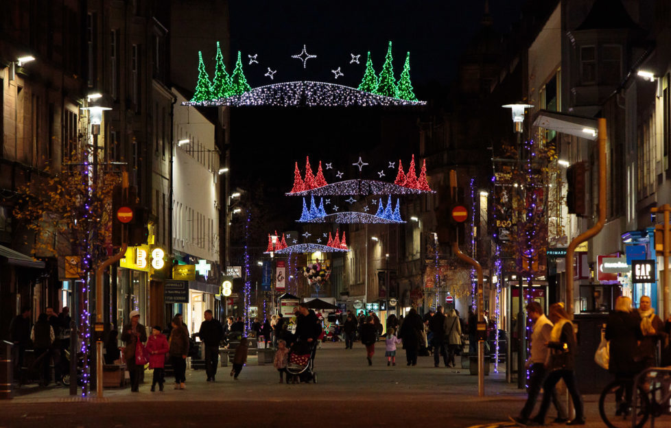 The city of Peth lights up for Christmas. Pic: ASM Media &amp