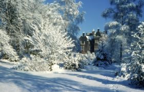 Threave House will be decked with holly for its special Christmas celebrations on December 5/6. Photo courtesy of National Trust for Scotland