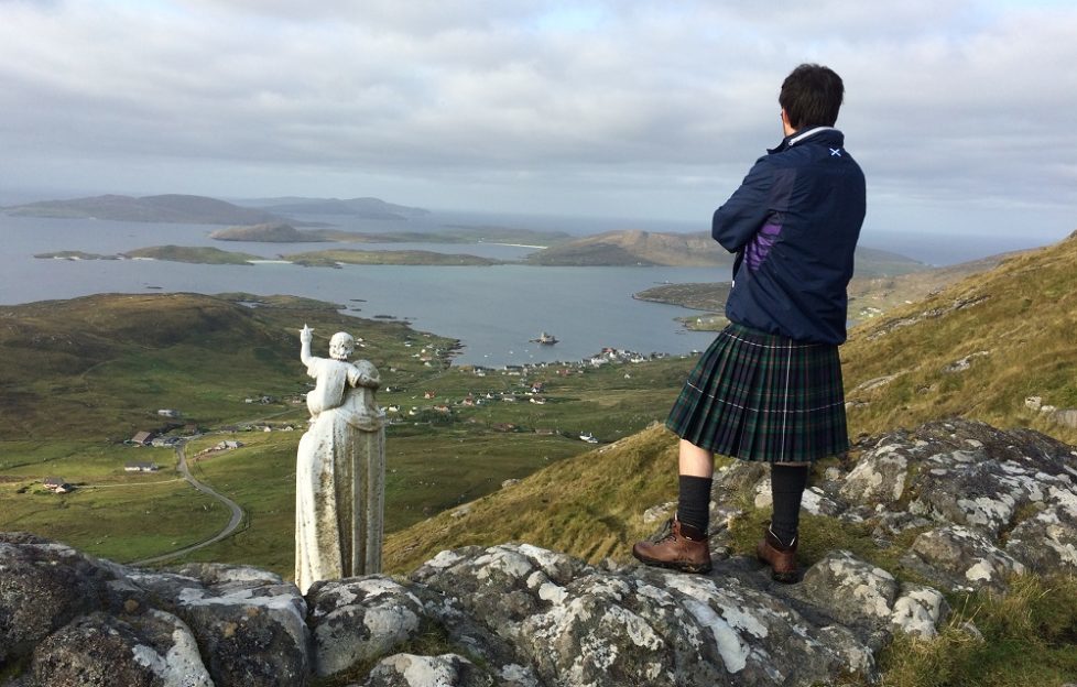 Neil takes in the view over Castlebay