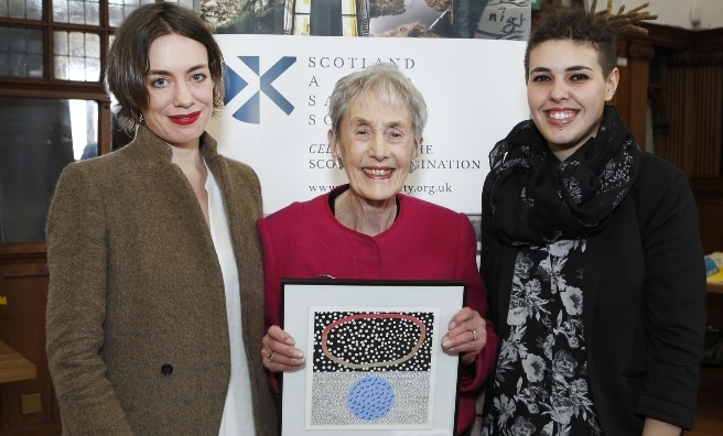 Doris Littlejohn (centre) is inducted into the Outstanding Women of Scotland list.