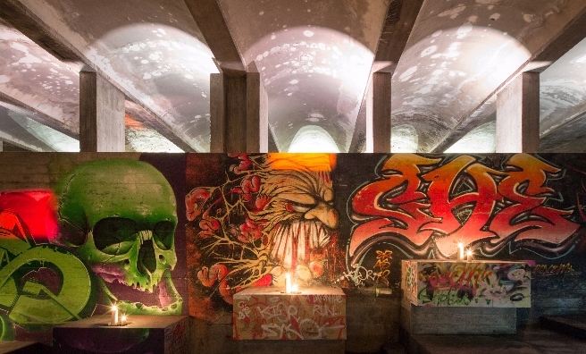 Some of the graffiti in the deserted St Peter's Seminary is quite spectacular. Photo by Alan McAteer