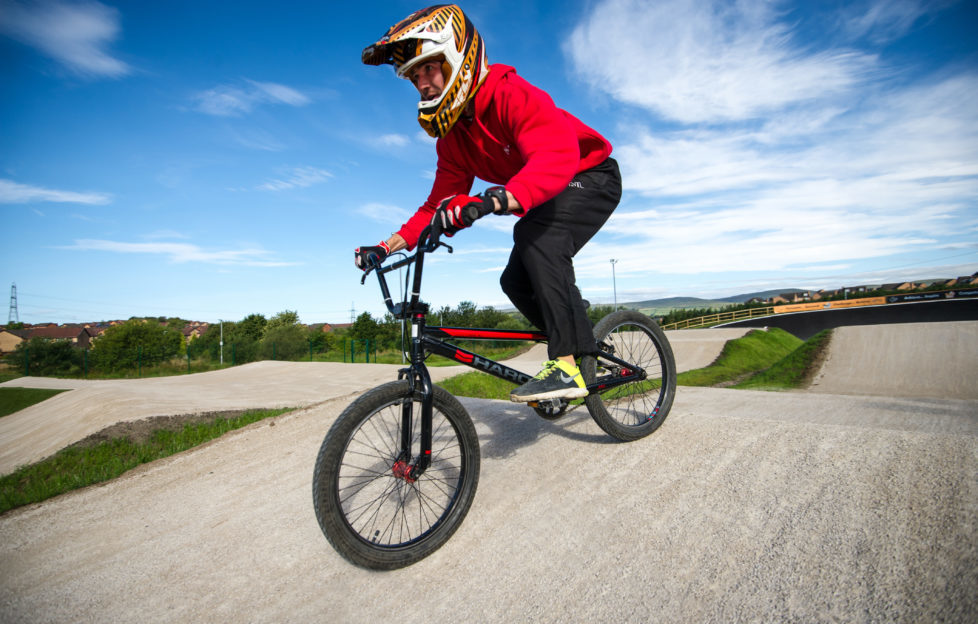Keith Fergus gives the Broadwood BMX track a try