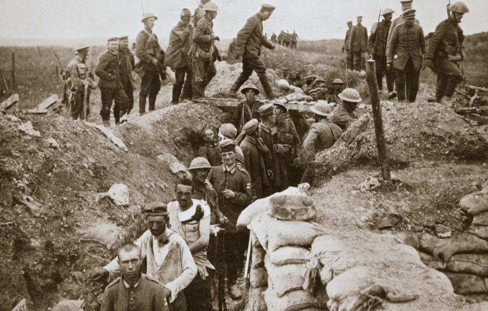 Crowded and direty WWI trenches dampened soldiers' spirits. Pic: Alamy