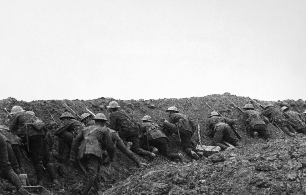 Going over the top at the Somme - trench warefare took its toll on many soldiers. Pic: Alamy