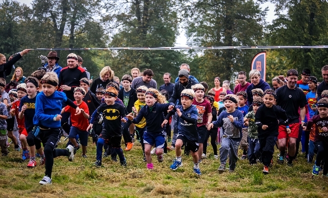 The kids' race gets underway at the Cambridge Bear Grylls Survival Race