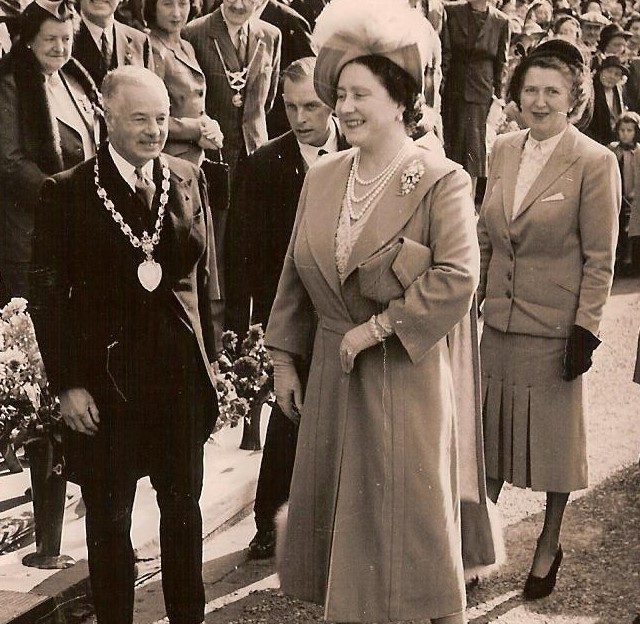 Visit of the Queen Mother (then Queen) to Newport in 1950.