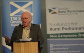 John Hutchison, the 2014 chair of the Scottish Rural Parliament opens the 2014 event
