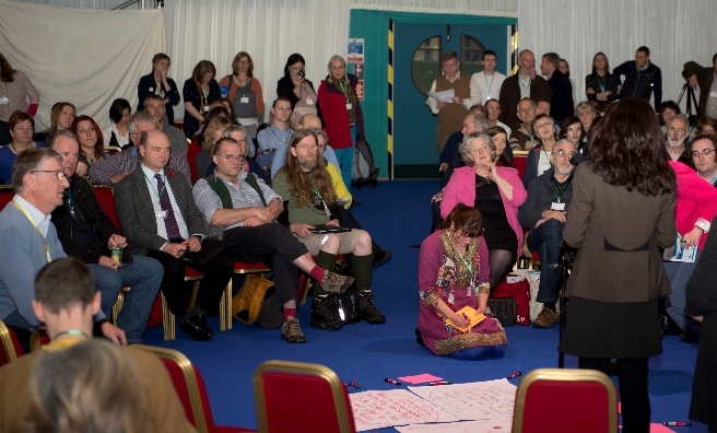 One of the many well-attended public discussions at the Scottish Rural Parliament 2014